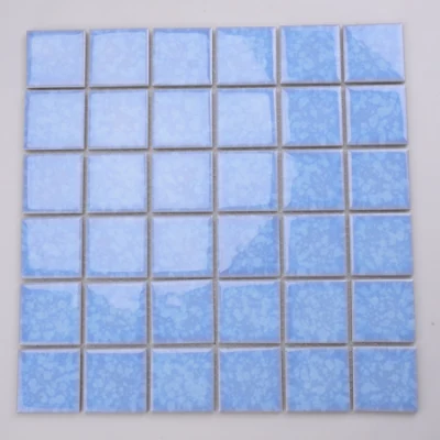 Venta caliente siglo Navy Blue Crystal pintada a mano el patrón de Piscina Mosaico de cerámica vidriada
