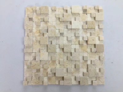  3D Cubo baratos mosaico de mármol, azulejos de pared de ladrillo a la venta