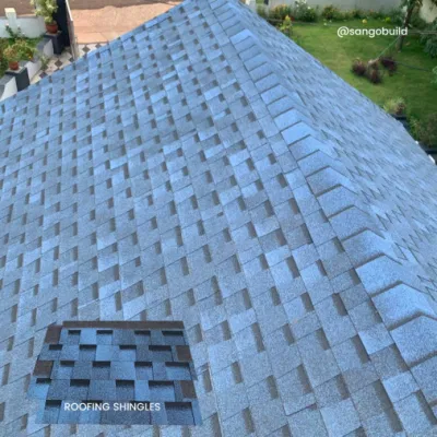 Asfalto Shingle Exportadores chinos Laminado Asphalt Fibra de vidrio para techos baldosas Complejo