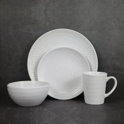 Nuevo diseño platos Conjuntos Dinnerware vajilla gruesa vajilla forma única Sets Glazed Hotels Plates Vajilla