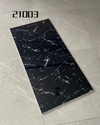  Material de construcción 600X1200mm Baño Negro oscuro Color vidriado Cerámica pulida Baldosas de pared de mármol de porcelana