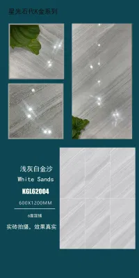 600 X 1200 mm Foshan moderno material de construcción Vitrified Full K Line Plata Cerámica Dorada vidriada Porcelana Piso de pared Azulejos