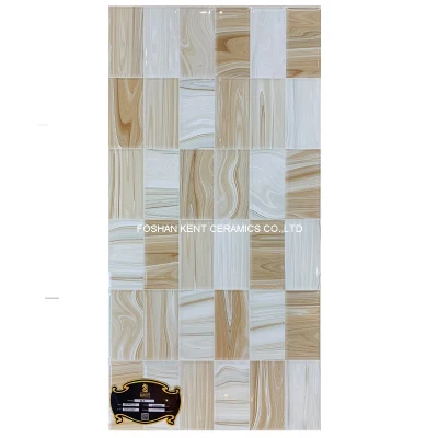 300*600 mm de color marrón Flowi mezcla blanca capa de arena de la piedra de mármol de estilo acogedor hogar Decoración Cocina Baño Azulejos de cerámica