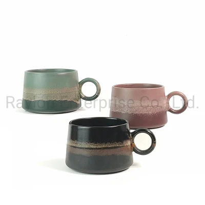  Comercio al por mayor de 18 Oz Gres personalizado sublimación tazas de café de cerámica