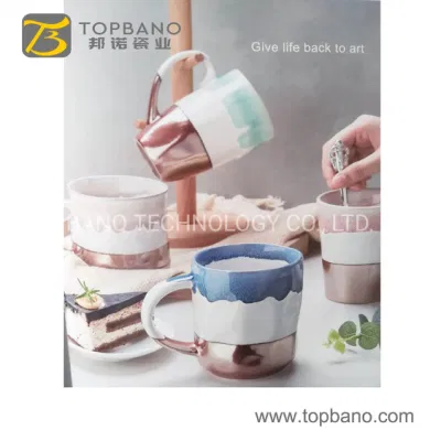 14 Oz Utensilios de cerámica taza taza de porcelana personalizada taza promocional