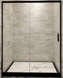 China Wholesale decoración Cuarto de baño Muebles de ducha sin marco Puerta con Perfil de acero inoxidable