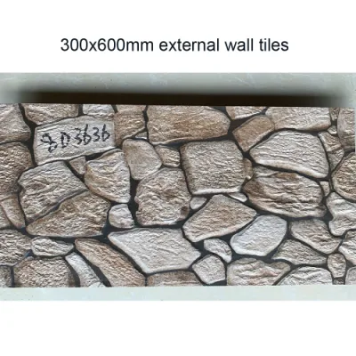  12X24 de piedra irregular pared de cerámica Buscar mosaico para la construcción al aire libre