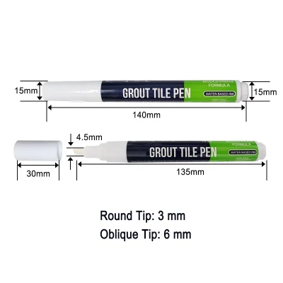 Promoción 24 colores Waterproof Grout Tile marcador de bolígrafo