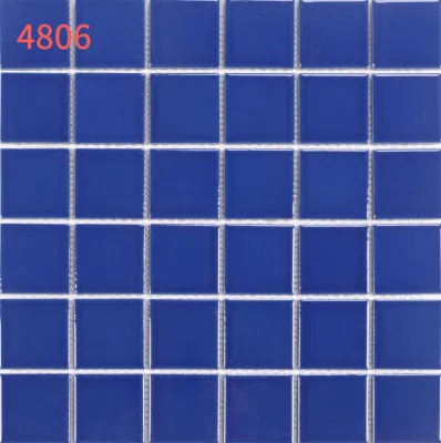  12X12 Azul mosaico cerámico antideslizante de piscina mosaico