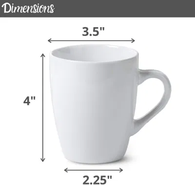  Taza de Té de cerámica fina estampado taza de café de porcelana China menaje tazas de café blanco_ Juego de 4