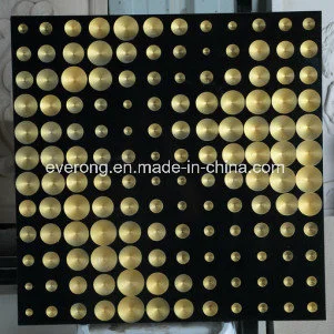  Mármol Negro Oro Plata Brillante diseño 3D de arte tallada mosaico de pared