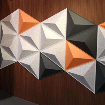  Estilo de moda Pet 3D Cono pared acústica Panel baldosa de techo