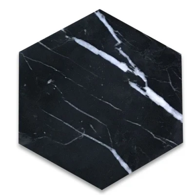 Piedra Natural Ryker Negro Nero Marquina Negro/Blanco Cuarzo de mármol para Corte al tamaño pared Suelo Stair Tile