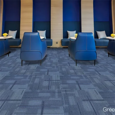 PP Carpet Tiles 50X50 Oficina Comercial Modular PVC respaldo alfombra Azulejos