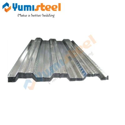 Hoja de acero galvanizado corrugado color teja para techo de losa de hormigón de cubierta de acero del Piso Piso de acero corrugado