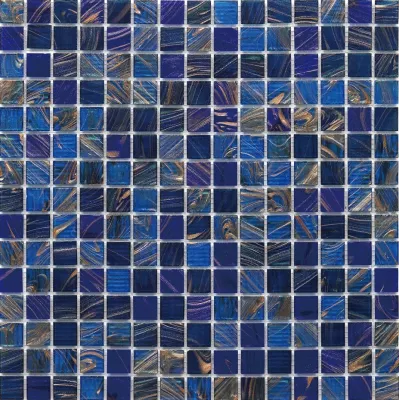 Azul marino Iridescent piscina mosaico mosaicos de vidrio interior Home Design Hotel Crystal de mosaicos de cerámica mosaico de vidrio