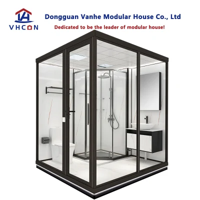 Precio bajo Unidad de ducha modular portátil de lujo Interior Prefabricado Baño completo de hotel Pod para China.