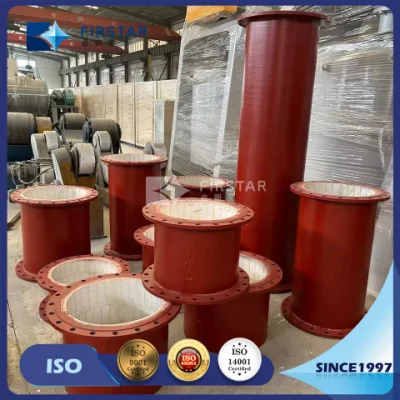 China resistente a la abrasión tuberías de acero forradas GB 95% cerámica de alúmina Mosaicos de tuberías