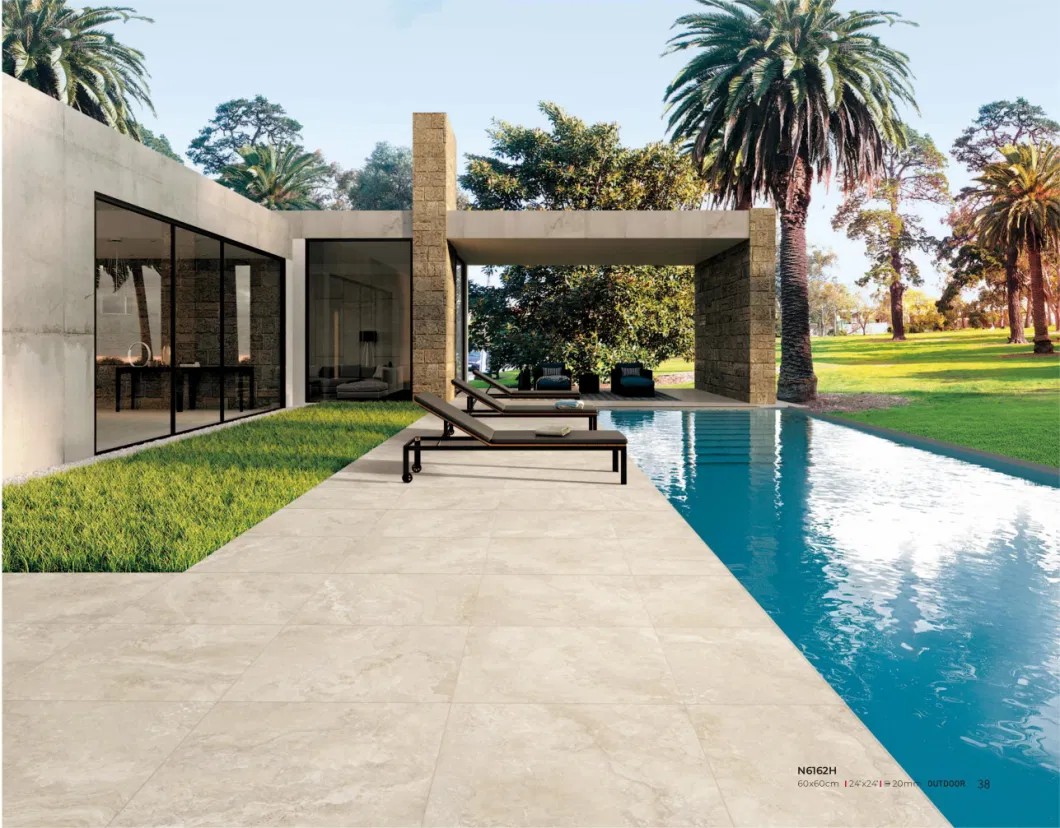 Porcelain Paver 20mm Outdoor Porcelain Tile 60X60 Full Body Non Slip R10/R11 600X600/600X1200mm Garage Tile