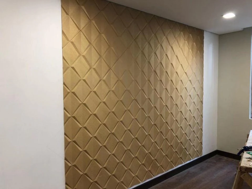 Soundproof Elegant Soft Interior Wall Tiles PU Leather Wall Panels