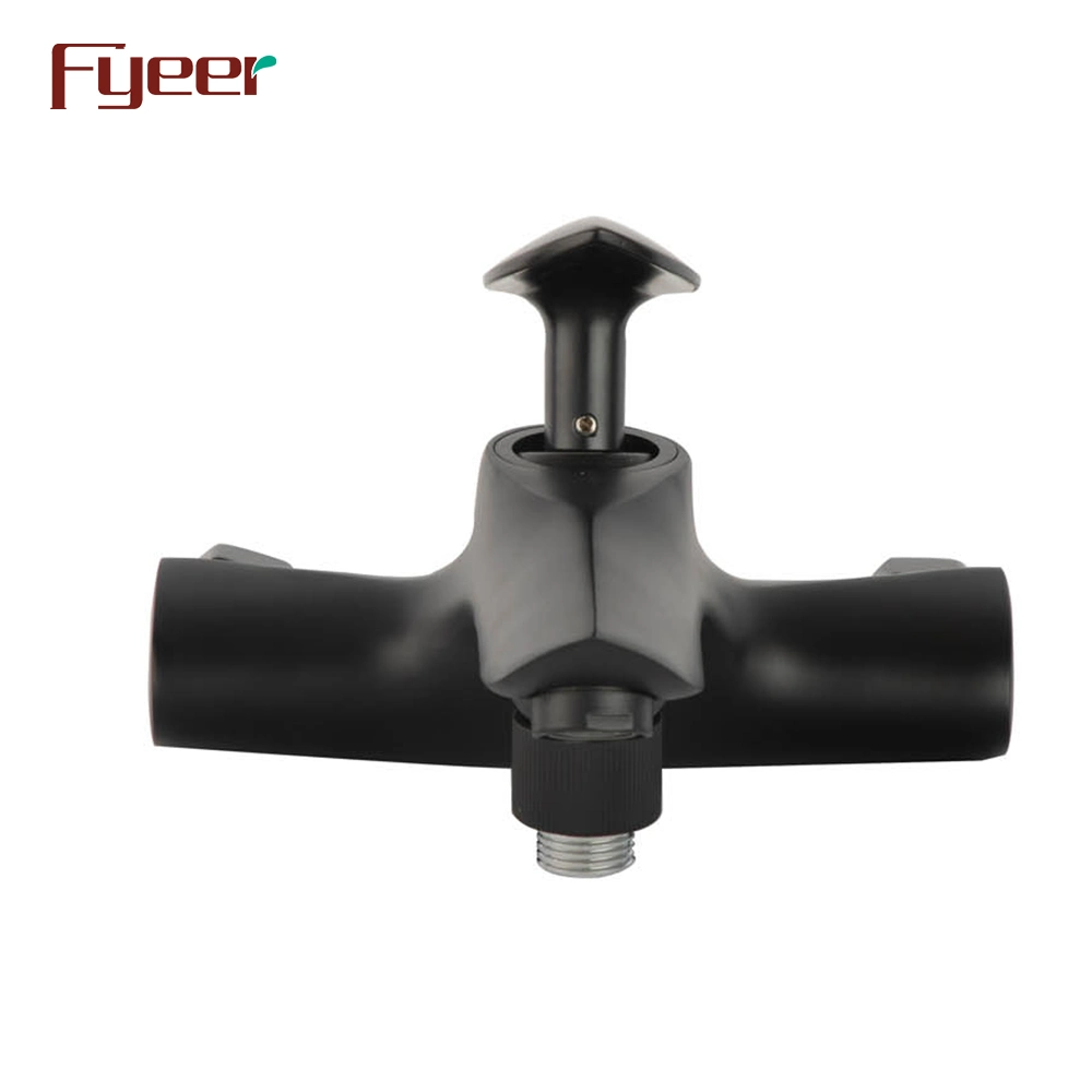 Fyeer Matte Black Wall Mounted Bath and Shower Bathtub Faucet