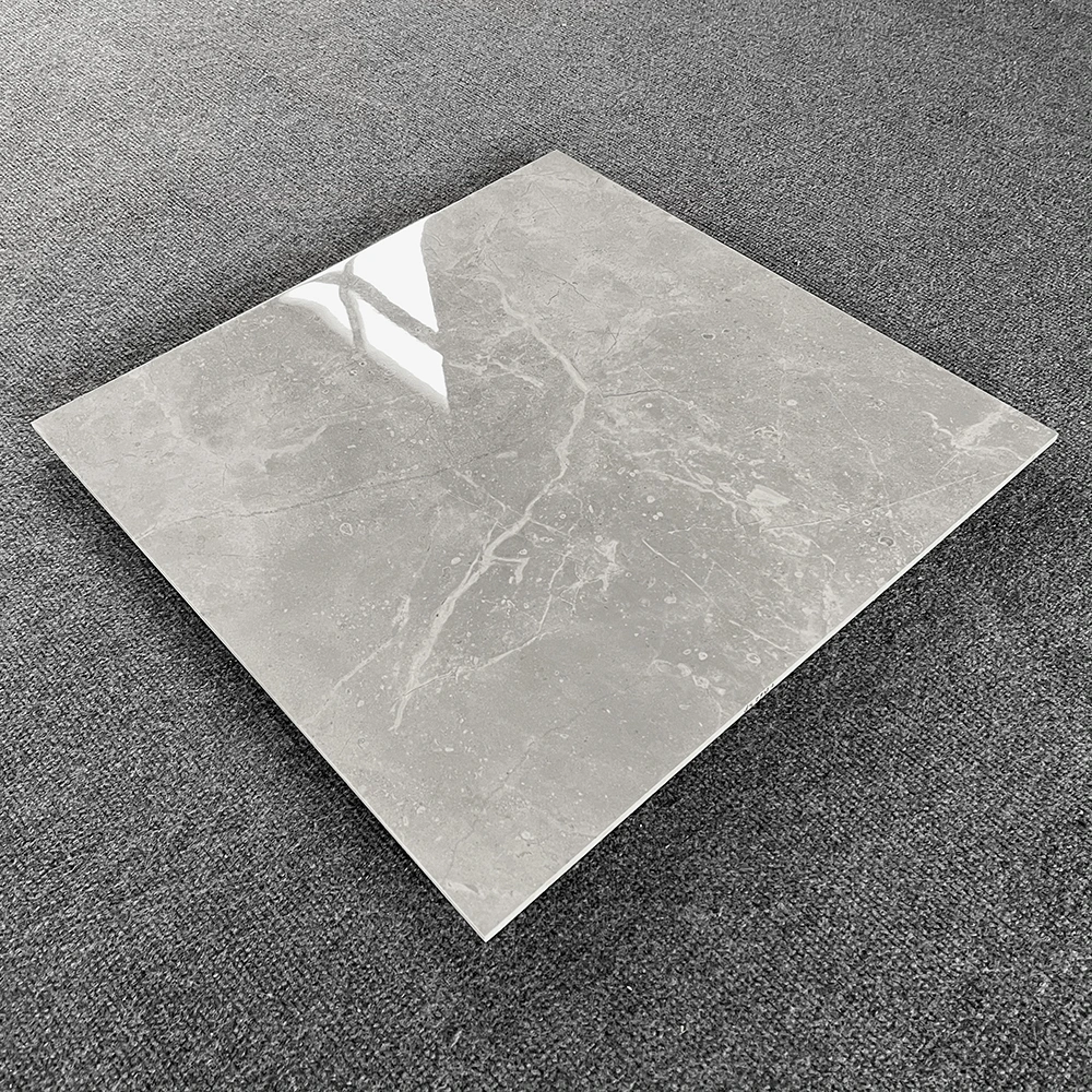 60X60 80X80 Luxury Grey Marble Porcelain Glossy Polished Glazed Tile for Floor