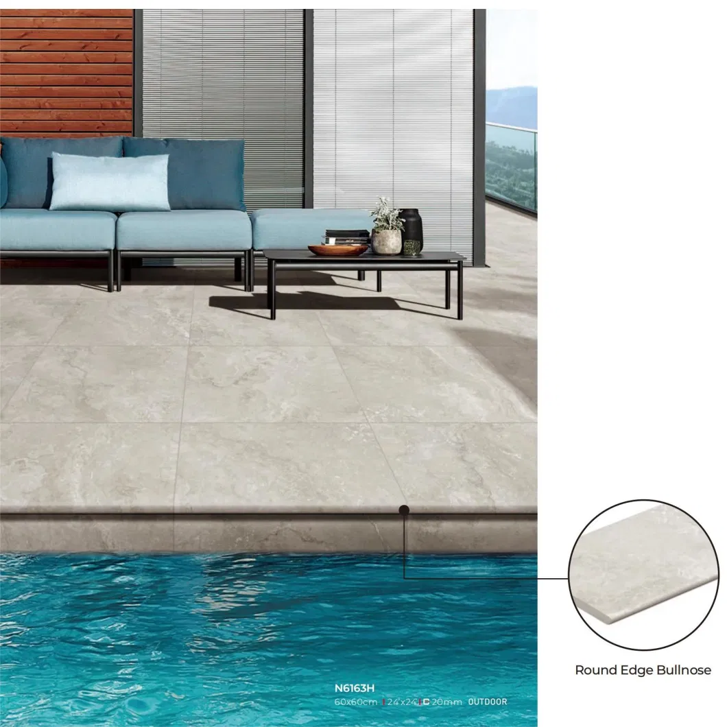 Porcelain Paver 20mm Outdoor Porcelain Tile 60X60 Full Body Non Slip R10/R11 600X600/600X1200mm Garage Tile