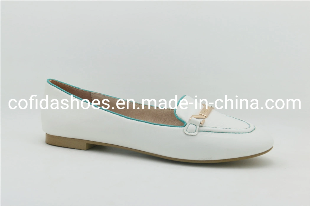 Latest Soft Flat Leather Women Ballerina Shoes