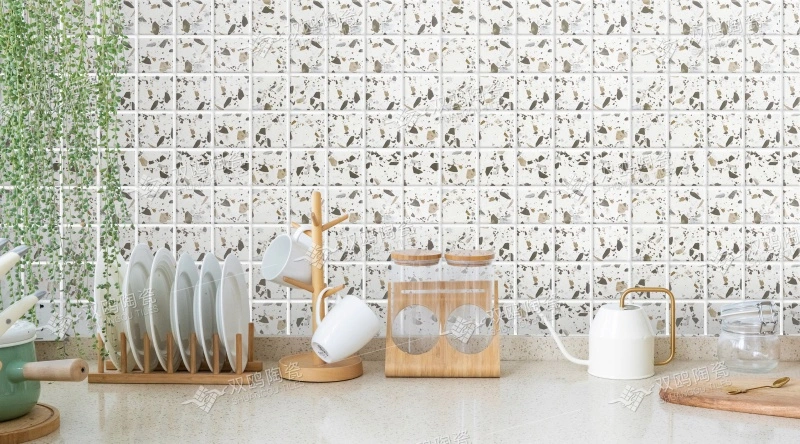 Luxury Mosaic Bathroom Kitchen White Stone Waterjet Marble Mosaic Tile Ik48963/48964