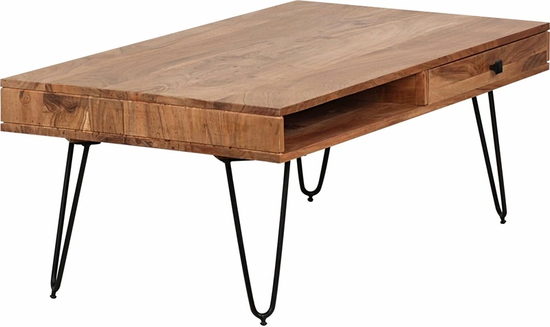 Blown Wooden Coffee Table with Flat Appearance