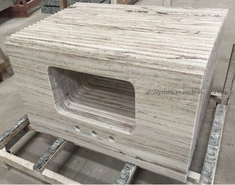 China Palissandro White Crystal Wood Marble Slab for Bathroom Countertop/Floor Tile/Shower Panel