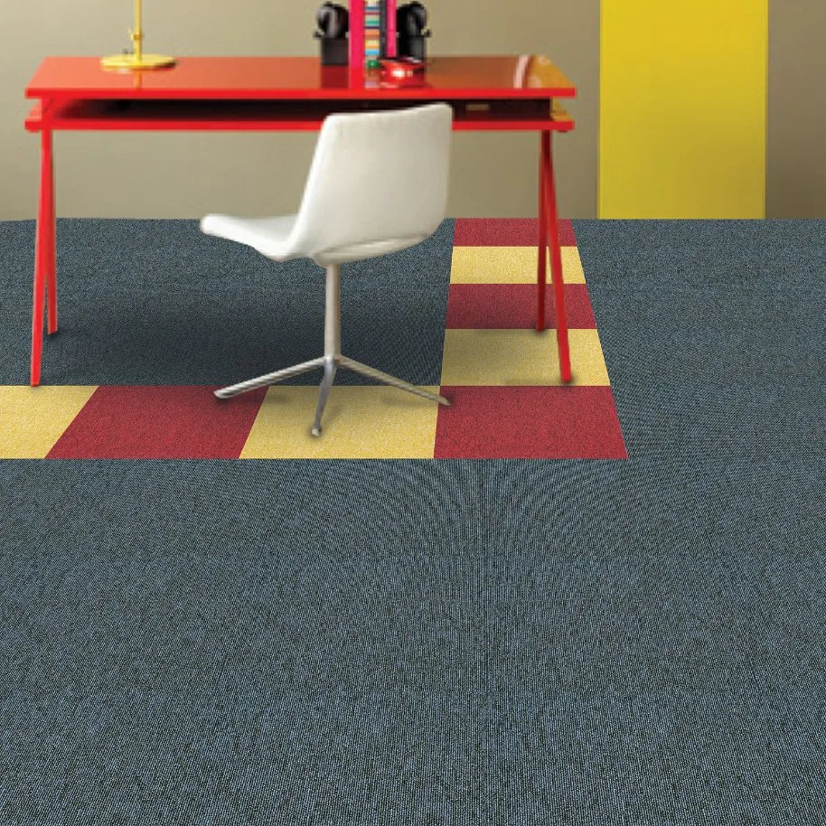 Best Quality Modular Square 36X36 Durable Premium Self Stick Dark Gray Church Carpet Tiles for Concrete Floor