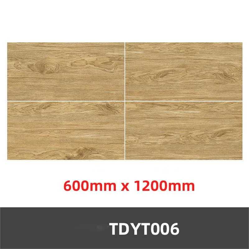 Factory Supply Light Beige Glossy Porcelainwood Tile Basement for Project