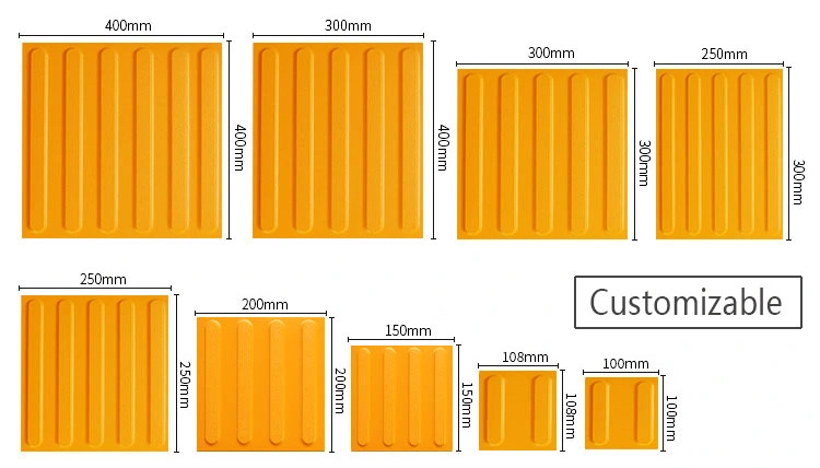 Non-Slip Ceramic Tactile Paving Guide Blocks Tactile Tiles for Blind