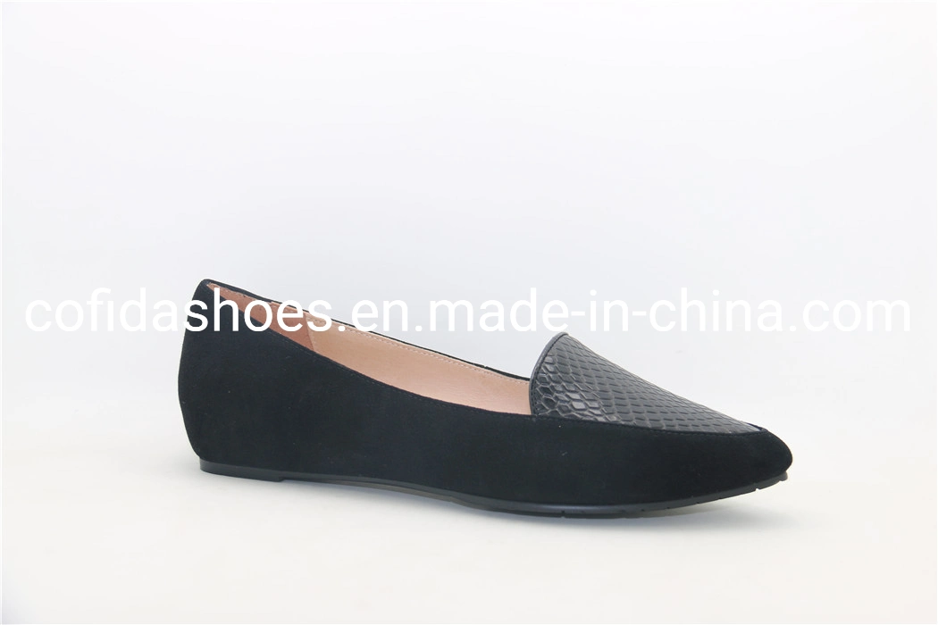 Latest Soft Flat Leather Women Ballerina Shoes