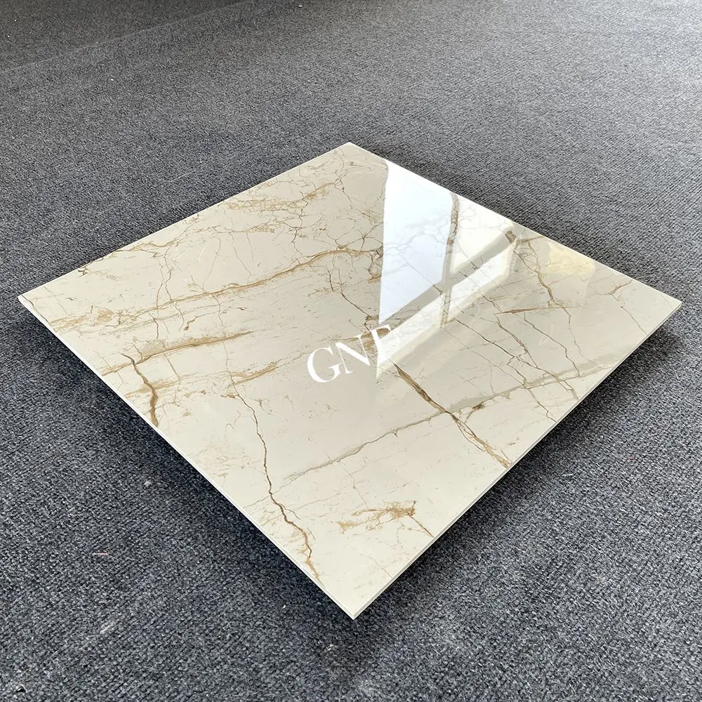 Foshan 600X600 Beige Polished Porcelain Marble Floor Tiles Polish 60X60