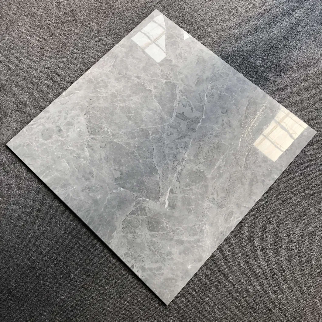 Foshan Latest Design Living Room Floor Wall Tile 800X800mm Silver Gold Plated Porcelain Tile