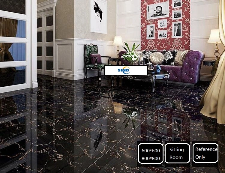 Modern Design Wholesale Floor Tile Basement with Gold Accents 600*600 800*800 600*1200mm