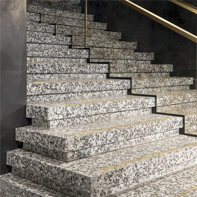 China Decorative Aritificial Stone White Terrazzo Slab/Tiles Supplier for Flooring/Wall