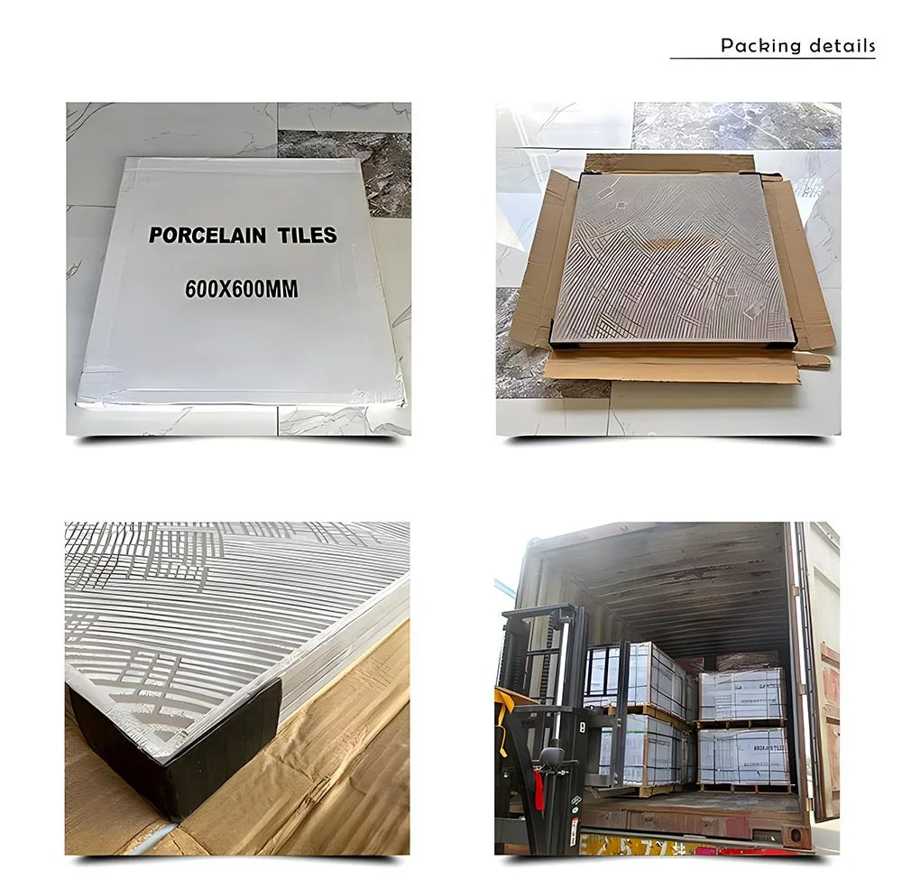 China Foshan Factory Wholesale Low Price 60X60 Terrazzo Tiles Polished Porcelain Dark Gray Floor Tiles 60X60