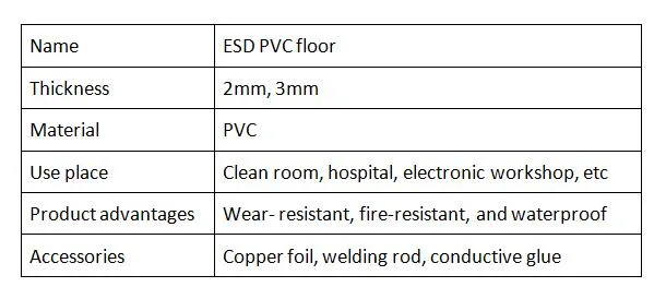 Laboratory Flooring Anti-Static ESD PVC Vinyl Tile Flooring