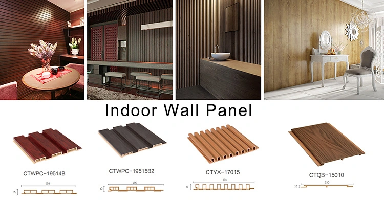 Interior Ecowood PVC Composite Cladding Tiles Soundproof WPC Wall Panel