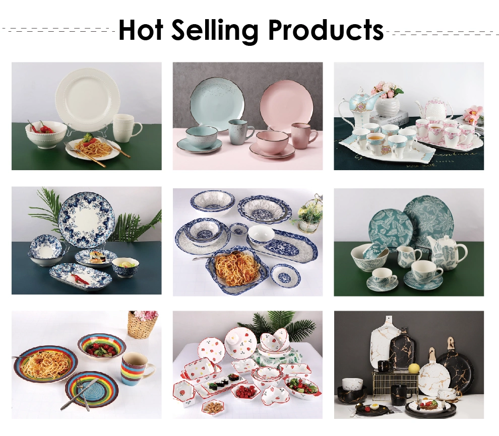 Wholesale 12PCS White Porcelain Dinner Set with Threaded Pattern Edges