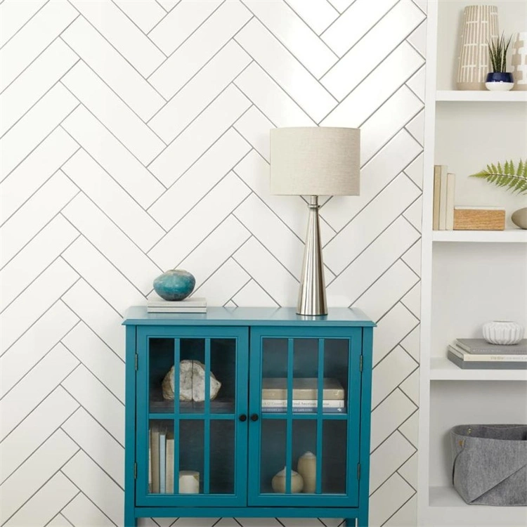 off White Simple Living Room Ceramic Wall Tiles