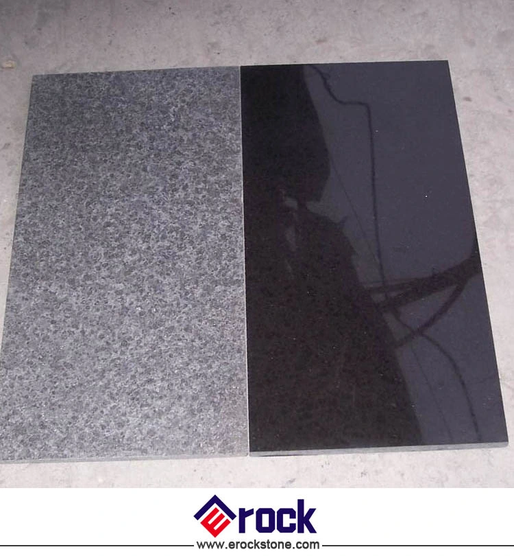 Polished G684 Black Pearl Granite Tiles for Indoor Floor Tiles