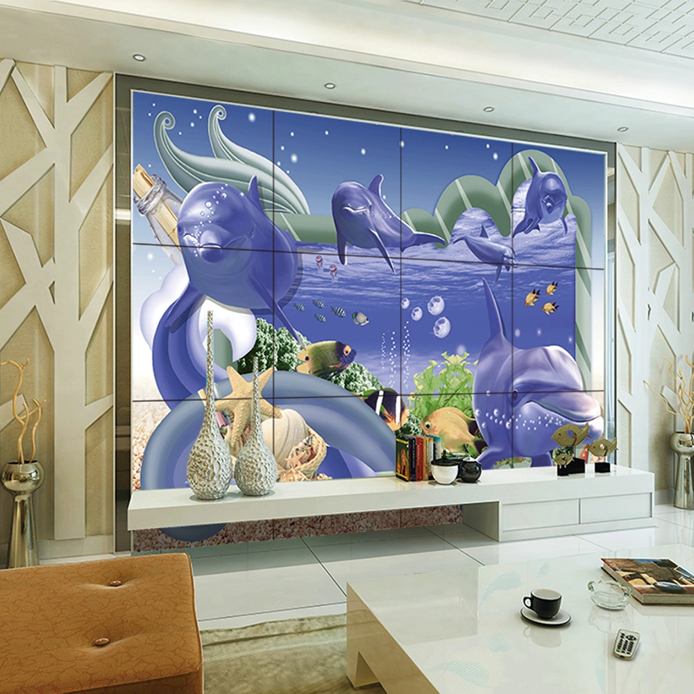 Sweden Style Living Room TV Background 3D Tile Design Pictures