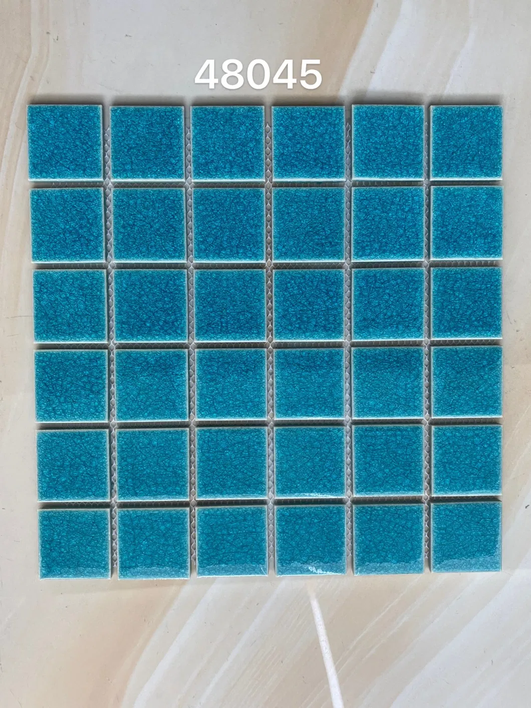 Water Blue Shinning Porcelain Mosaic Decoration Wall