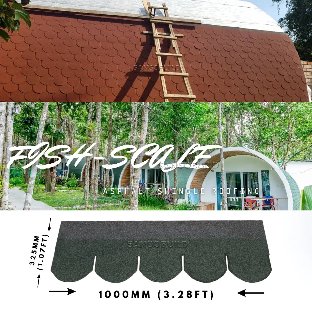 Building Materials Low Price Roofing Tiles Wooden Asphalt Shingle