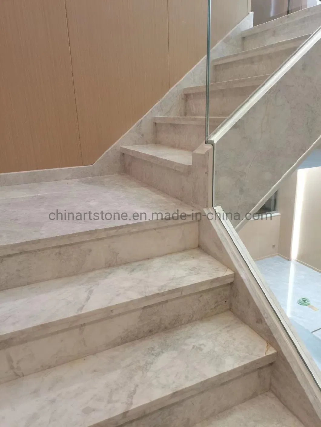 Grey Orina White Marble Slab for Wall and Tile