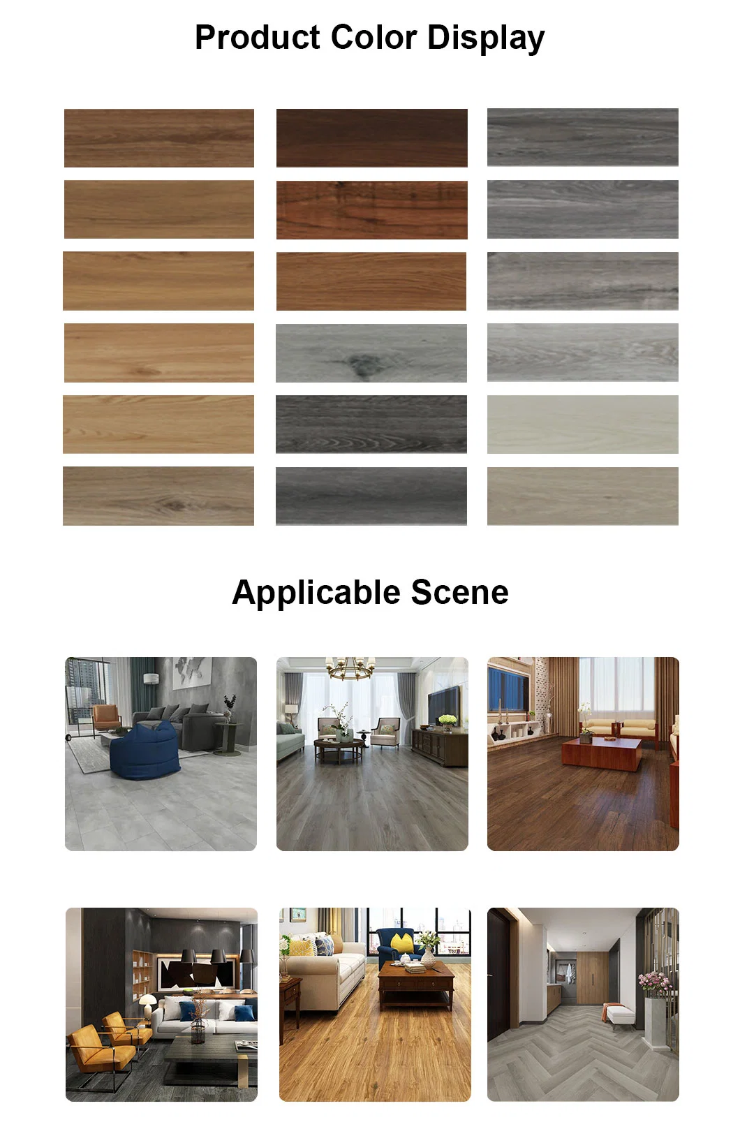 Luxury Wood Grain Spc Flooring Spc Vinyl Plank Flooring with High Quality